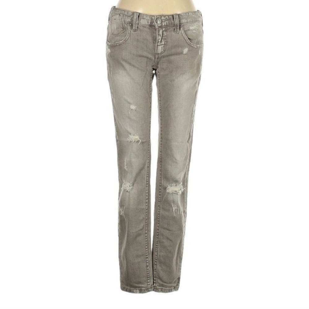Free people grey ripped jeans 28
